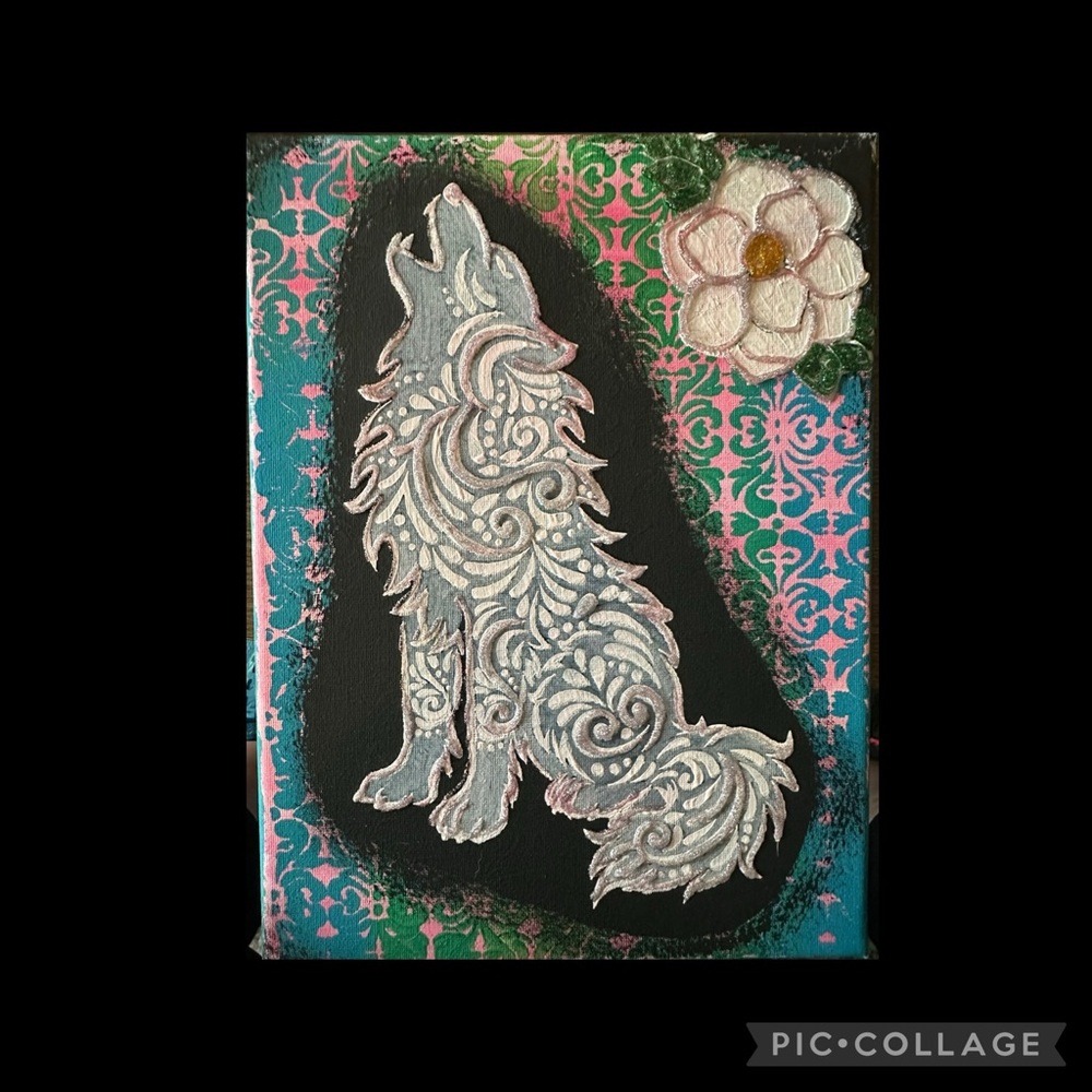 Decorative Wolf Canvas Art